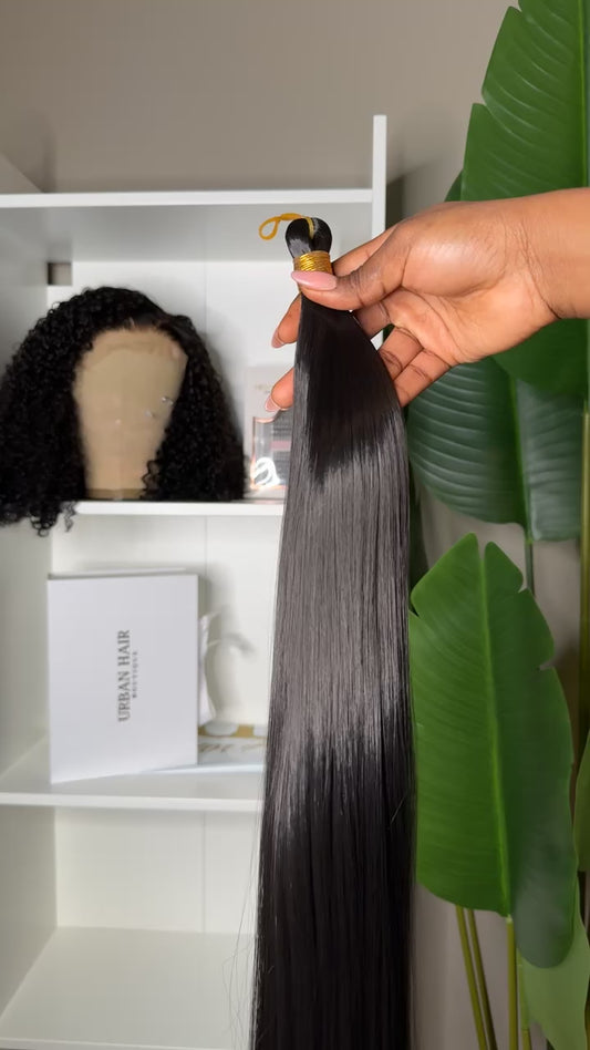 Bone straight braids| black